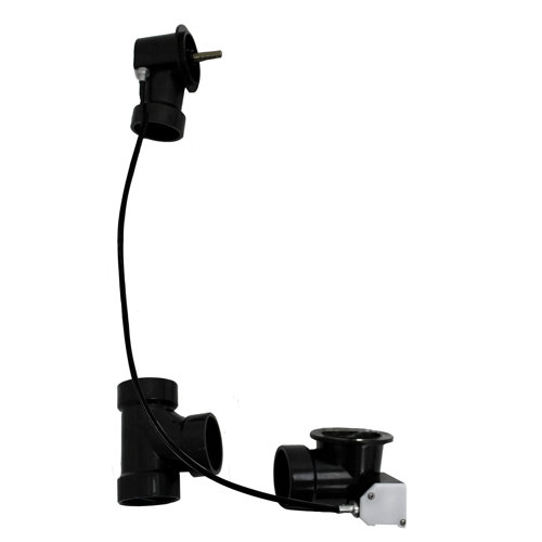 Westbrass 35" Cable Drive Bathtub Drain Trim with Sch. 40 ABS Fittings